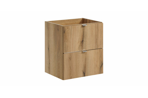 Waschbeckenunterschrank Novira Coast Evoke Eiche 50 × 57 × 39 cm mit 2 Schubladen – Chrom glänzend – Ansicht 2