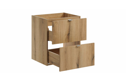 Waschbeckenunterschrank Novira Coast Evoke Eiche 50 × 57 × 39 cm mit 2 Schubladen – Chrom glänzend – Ansicht 4