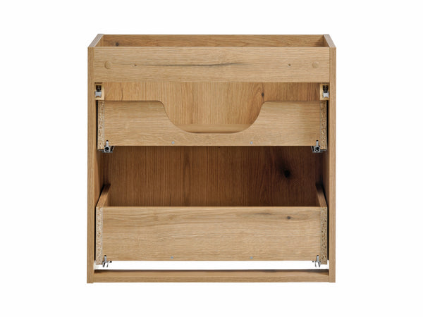 Waschbeckenunterschrank Novira Coast Evoke Eiche 60 × 57 × 39 cm mit 2 Schubladen – Chrom glänzend