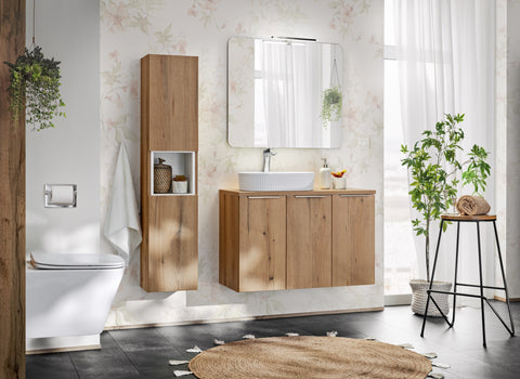 Waschbeckenunterschrank Novira Coast Evoke Eiche 60 × 57 × 39 cm mit 2 Türen – Ansicht 2