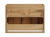 Waschbeckenunterschrank Novira Coast Evoke Eiche 80 × 57 × 39 cm mit 2 Schubladen – Chrom glänzend