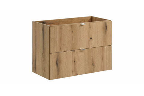 Waschbeckenunterschrank Novira Coast Evoke Eiche 80 × 57 × 39 cm mit 2 Schubladen – Chrom glänzend – Ansicht 2