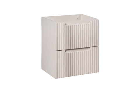 Waschbeckenunterschrank Novira Kaschmir matt 50 × 57 × 39 cm mit 2 Schubladen