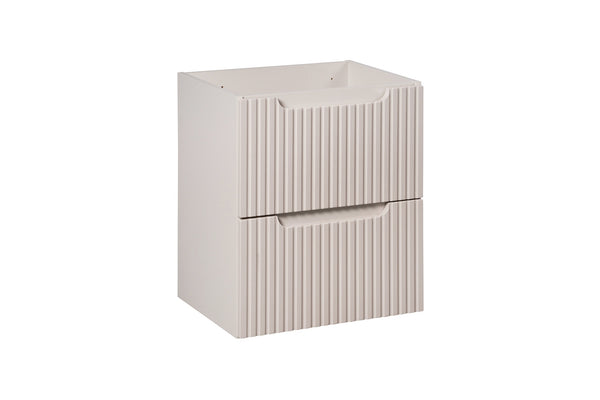 Waschbeckenunterschrank Novira Kaschmir matt 50 × 57 × 39 cm mit 2 Schubladen
