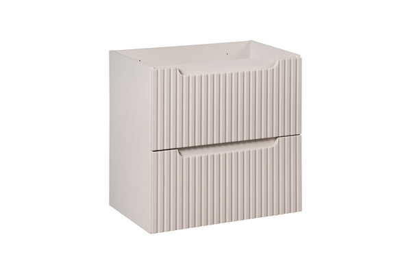 Waschbeckenunterschrank Novira Kaschmir matt 60 × 57 × 39 cm mit 2 Schubladen