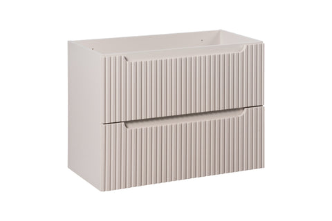 Waschbeckenunterschrank Novira Kaschmir matt 80 × 57 × 39 cm mit 2 Schubladen