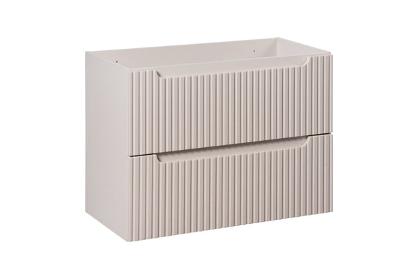 Waschbeckenunterschrank Novira Kaschmir matt 80 × 57 × 39 cm mit 2 Schubladen