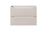 Waschbeckenunterschrank Novira Kaschmir matt 80 × 57 × 39 cm mit 2 Schubladen – Ansicht 2