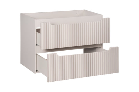 Waschbeckenunterschrank Novira Kaschmir matt 80 × 57 × 39 cm mit 2 Schubladen – Ansicht 3