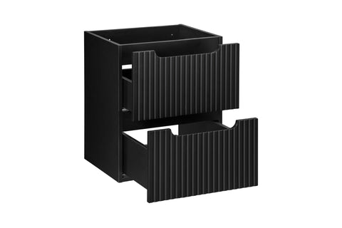 Waschbeckenunterschrank Novira Schwarz matt 50 × 57 × 39 cm mit 2 Schubladen – Ansicht 3