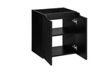 Waschbeckenunterschrank Novira Schwarz matt 50 × 57 × 39 cm mit 2 Türen – Ansicht 3