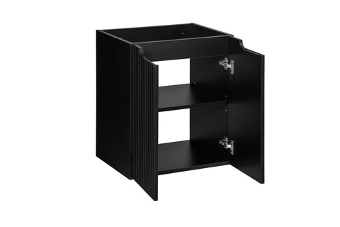 Waschbeckenunterschrank Novira Schwarz matt 50 × 57 × 39 cm mit 2 Türen – Ansicht 3