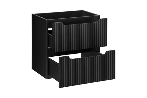 Waschbeckenunterschrank Novira Schwarz matt 60 × 57 × 39 cm mit 2 Schubladen – Ansicht 3