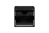 Waschbeckenunterschrank Novira Schwarz matt 60 × 57 × 39 cm mit 2 Schubladen – Ansicht 4