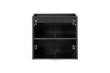 Waschbeckenunterschrank Novira Schwarz matt 60 × 57 × 39 cm mit 2 Türen