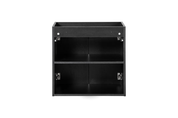 Waschbeckenunterschrank Novira Schwarz matt 60 × 57 × 39 cm mit 2 Türen