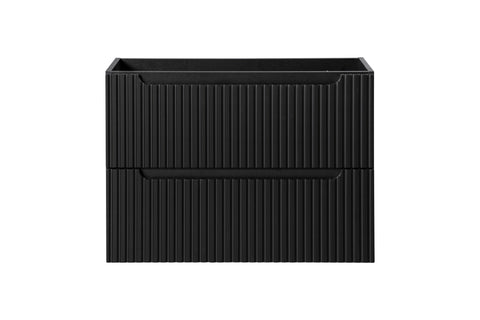 Waschbeckenunterschrank Novira Schwarz matt 80 × 57 × 39 cm mit 2 Schubladen – Ansicht 2