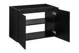 Waschbeckenunterschrank Novira Schwarz matt 80 × 57 × 39 cm mit 2 Türen – Ansicht 3