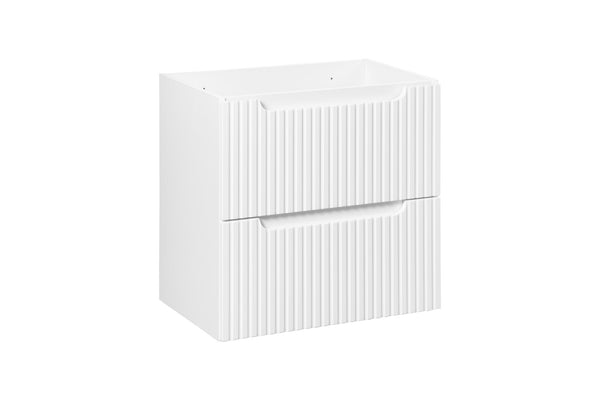 Waschbeckenunterschrank Novira Weiß matt 60 × 57 × 39 cm mit 2 Schubladen