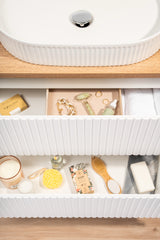 Waschbeckenunterschrank Novira Weiß matt 60 × 57 × 39 cm mit 2 Türen – Ansicht 8