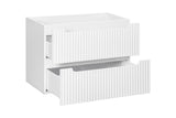 Waschbeckenunterschrank Novira Weiß matt 80 × 57 × 39 cm mit 2 Schubladen – Ansicht 3