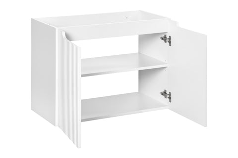 Waschbeckenunterschrank Novira Weiß matt 80 × 57 × 39 cm mit 2 Türen – Ansicht 3