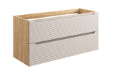 Waschbeckenunterschrank Oceana Beige 120 × 57 × 46 cm mit 2 Schubladen