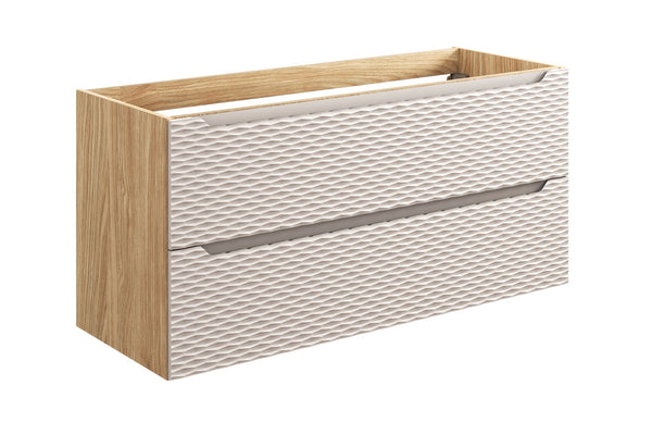 Waschbeckenunterschrank Oceana Beige 120 × 57 × 46 cm mit 2 Schubladen