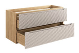 Waschbeckenunterschrank Oceana Beige 120 × 57 × 46 cm mit 2 Schubladen – Ansicht 3