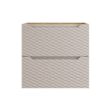 Waschbeckenunterschrank Oceana Beige 60 × 57 × 46 cm mit 2 Schubladen – Ansicht 2