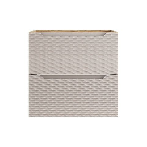 Waschbeckenunterschrank Oceana Beige 60 × 57 × 46 cm mit 2 Schubladen – Ansicht 2