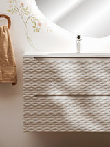 Waschbeckenunterschrank Oceana Beige 60 × 57 × 46 cm mit 2 Schubladen – Ansicht 5