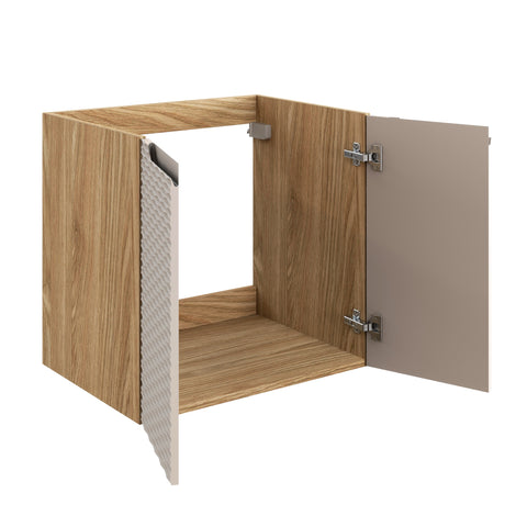 Waschbeckenunterschrank Oceana Beige 60 × 57 × 46 cm mit 2 Türen – Ansicht 3