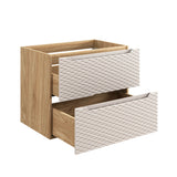 Waschbeckenunterschrank Oceana Beige 70 × 57 × 46 cm mit 2 Schubladen – Ansicht 3