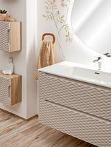Waschbeckenunterschrank Oceana Beige 70 × 57 × 46 cm mit 2 Schubladen – Ansicht 6