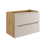 Waschbeckenunterschrank Oceana Beige 80 × 57 × 46 cm mit 2 Schubladen