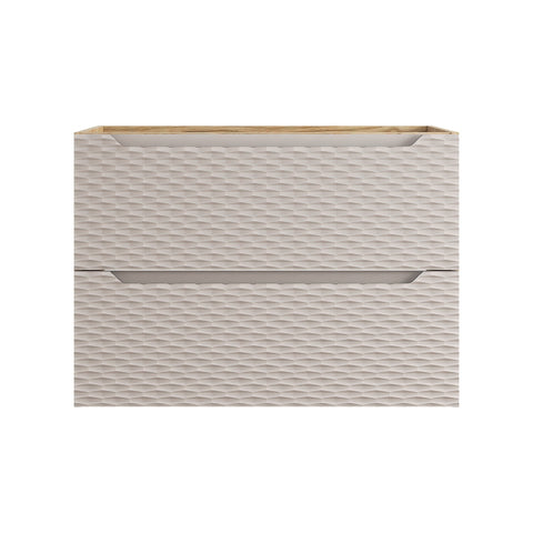 Waschbeckenunterschrank Oceana Beige 80 × 57 × 46 cm mit 2 Schubladen – Ansicht 2