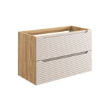Waschbeckenunterschrank Oceana Beige 90 × 57 × 46 cm mit 2 Schubladen