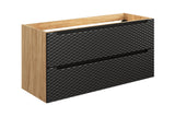 Waschbeckenunterschrank Oceana Schwarz matt 120 × 57 × 46 cm mit 2 Schubladen