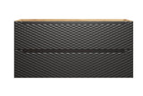 Waschbeckenunterschrank Oceana Schwarz matt 120 × 57 × 46 cm mit 2 Schubladen – Ansicht 2