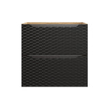 Waschbeckenunterschrank Oceana Schwarz matt 60 × 57 × 46 cm mit 2 Schubladen – Ansicht 2