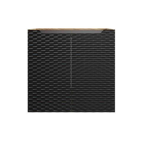Waschbeckenunterschrank Oceana Schwarz matt 60 × 57 × 46 cm mit 2 Türen – Ansicht 2