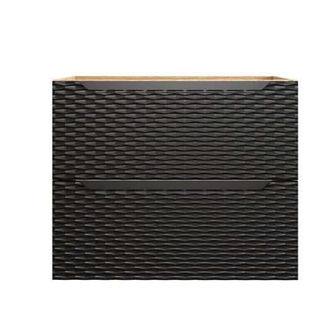 Waschbeckenunterschrank Oceana Schwarz matt 70 × 57 × 46 cm mit 2 Schubladen – Ansicht 2