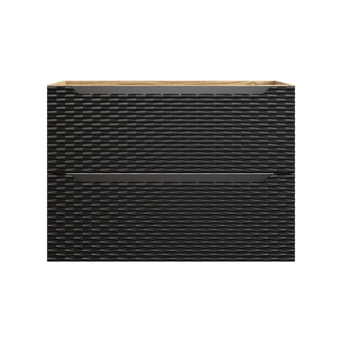 Waschbeckenunterschrank Oceana Schwarz matt 80 × 57 × 46 cm mit 2 Schubladen – Ansicht 2