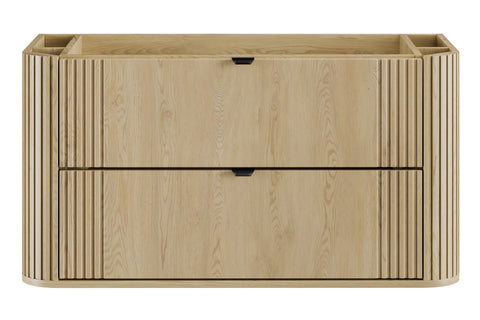 Waschbeckenunterschrank Ovara Cremona Eiche 100 × 52 × 45,8 cm mit 2 Schubladen – Ansicht 2