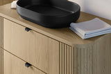 Waschbeckenunterschrank Ovara Cremona Eiche 100 × 52 × 45,8 cm mit 2 Schubladen – Ansicht 5