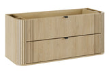 Waschbeckenunterschrank Ovara Cremona Eiche 120 × 52 × 45,8 cm mit 2 Schubladen