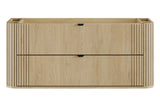 Waschbeckenunterschrank Ovara Cremona Eiche 120 × 52 × 45,8 cm mit 2 Schubladen – Ansicht 2