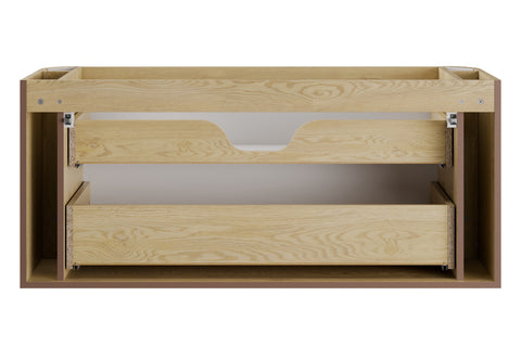 Waschbeckenunterschrank Ovara Cremona Eiche 120 × 52 × 45,8 cm mit 2 Schubladen – Ansicht 4