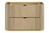 Waschbeckenunterschrank Ovara Cremona Eiche 80 × 52 × 45,8 cm mit 2 Schubladen – Ansicht 2